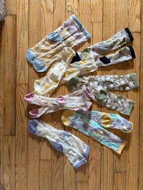 Sheer Floral Socks - Pastel Mix